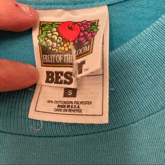 VTG Single Stitch New Mexico Hot Air Balloon Shirt Turquoise Bright Design - Picture 3 of 12